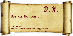 Danku Norbert névjegykártya